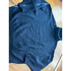 Zara Womens Navy Blue Oversized Turtleneck Knit Sweater Size S